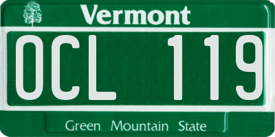 VT license plate OCL119