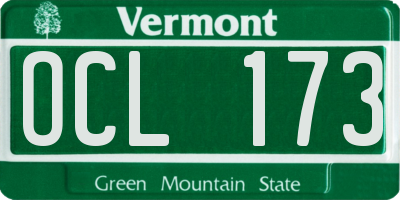 VT license plate OCL173