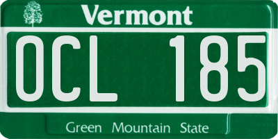 VT license plate OCL185