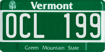 VT license plate OCL199