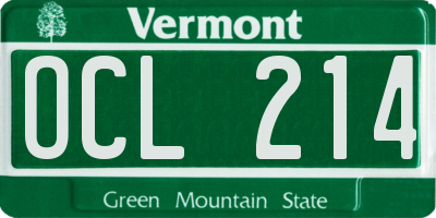 VT license plate OCL214
