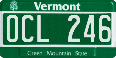 VT license plate OCL246