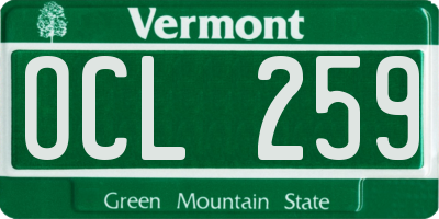 VT license plate OCL259