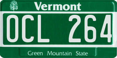 VT license plate OCL264