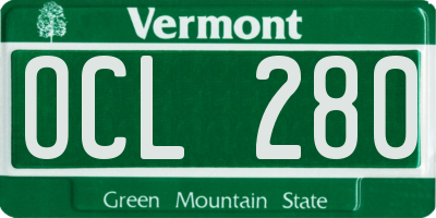 VT license plate OCL280