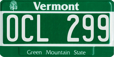 VT license plate OCL299