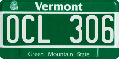 VT license plate OCL306