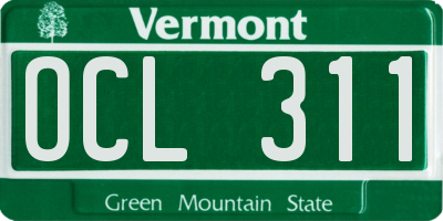 VT license plate OCL311