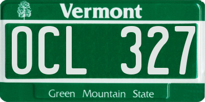 VT license plate OCL327