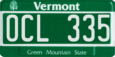 VT license plate OCL335