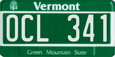 VT license plate OCL341