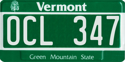 VT license plate OCL347
