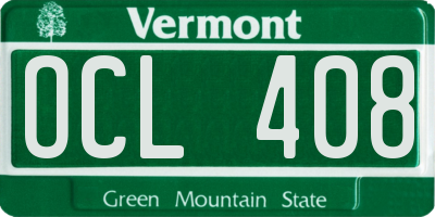 VT license plate OCL408