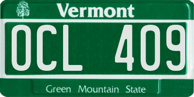 VT license plate OCL409