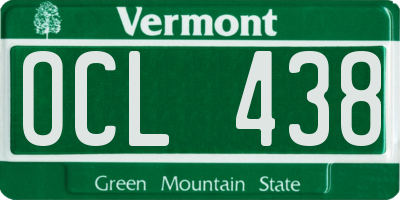 VT license plate OCL438