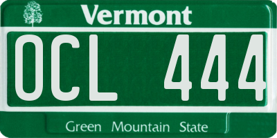 VT license plate OCL444