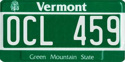 VT license plate OCL459