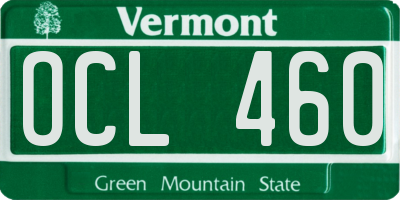 VT license plate OCL460