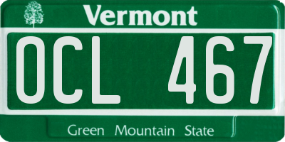 VT license plate OCL467