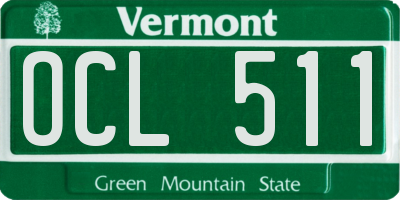 VT license plate OCL511