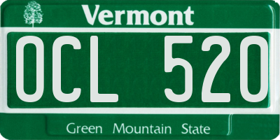 VT license plate OCL520