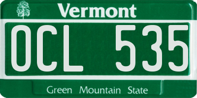 VT license plate OCL535
