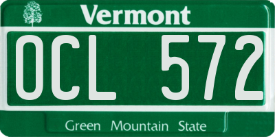 VT license plate OCL572