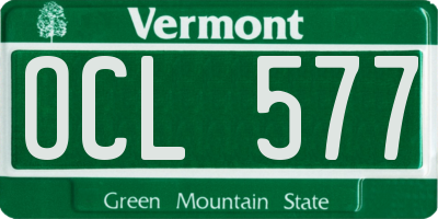 VT license plate OCL577