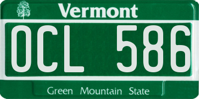 VT license plate OCL586
