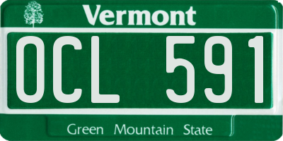 VT license plate OCL591