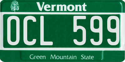 VT license plate OCL599