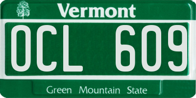 VT license plate OCL609