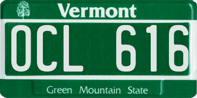 VT license plate OCL616