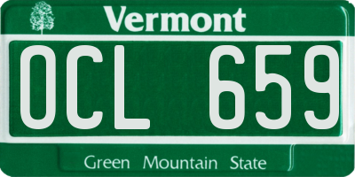 VT license plate OCL659