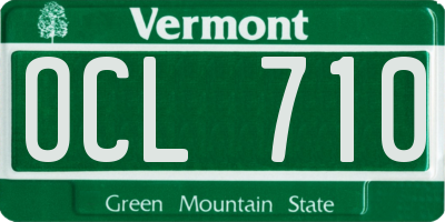 VT license plate OCL710
