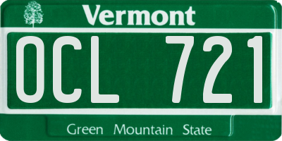 VT license plate OCL721
