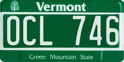 VT license plate OCL746