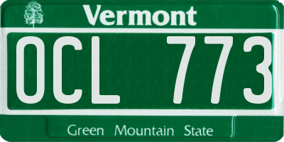 VT license plate OCL773