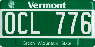 VT license plate OCL776