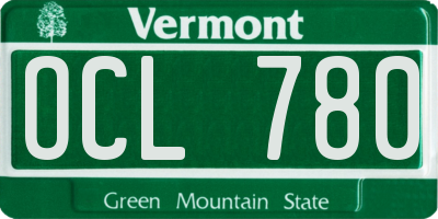 VT license plate OCL780