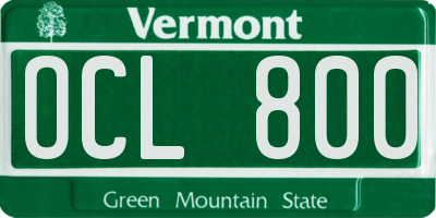 VT license plate OCL800