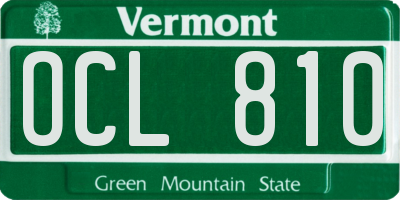 VT license plate OCL810