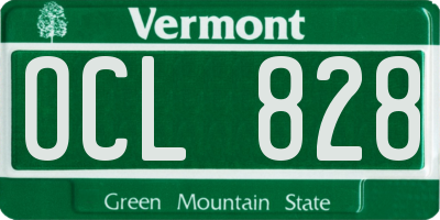 VT license plate OCL828