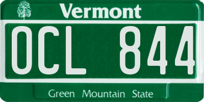 VT license plate OCL844