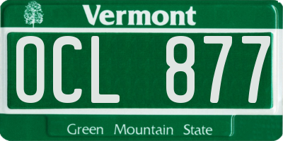 VT license plate OCL877