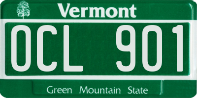 VT license plate OCL901
