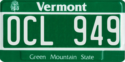 VT license plate OCL949