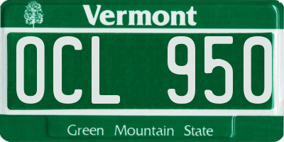 VT license plate OCL950