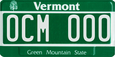 VT license plate OCM000