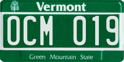 VT license plate OCM019